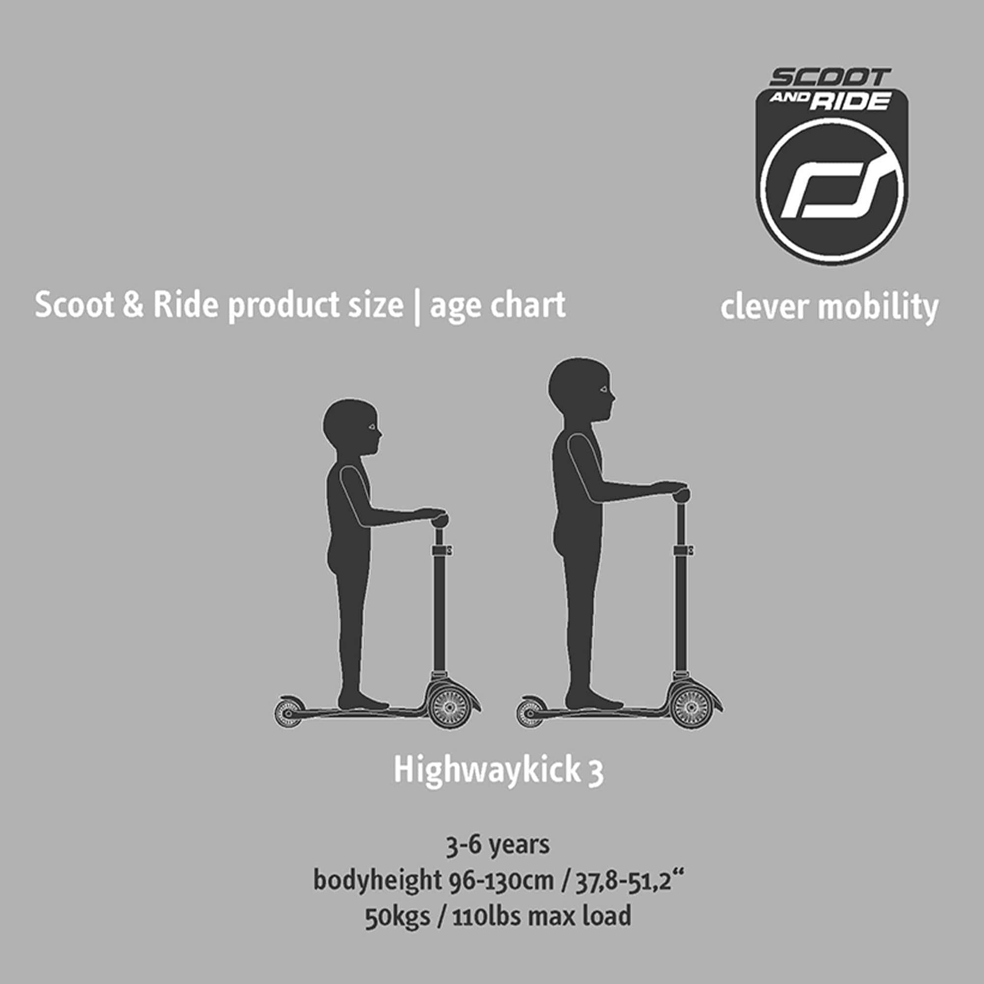 Scoot & Ride Highwaykick 96356 3 LED Scooter Plástico/Metal - Imagen 3