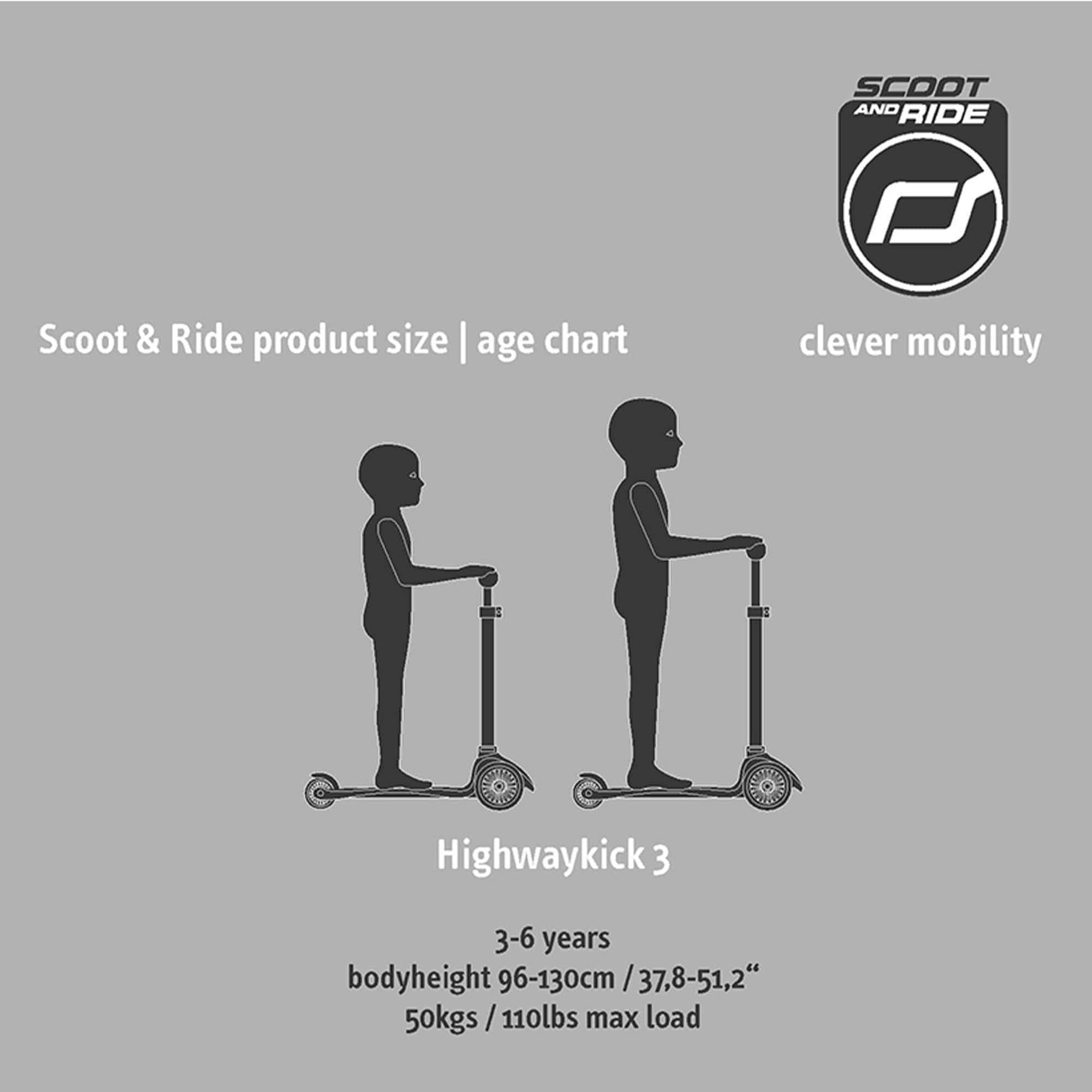 Scoot & Ride Highwaykick 3 LED Kiwi - Imagen 5
