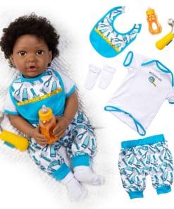 Muñeco Bebé Niño Negro Realista Paradise Galleries - Muñeco