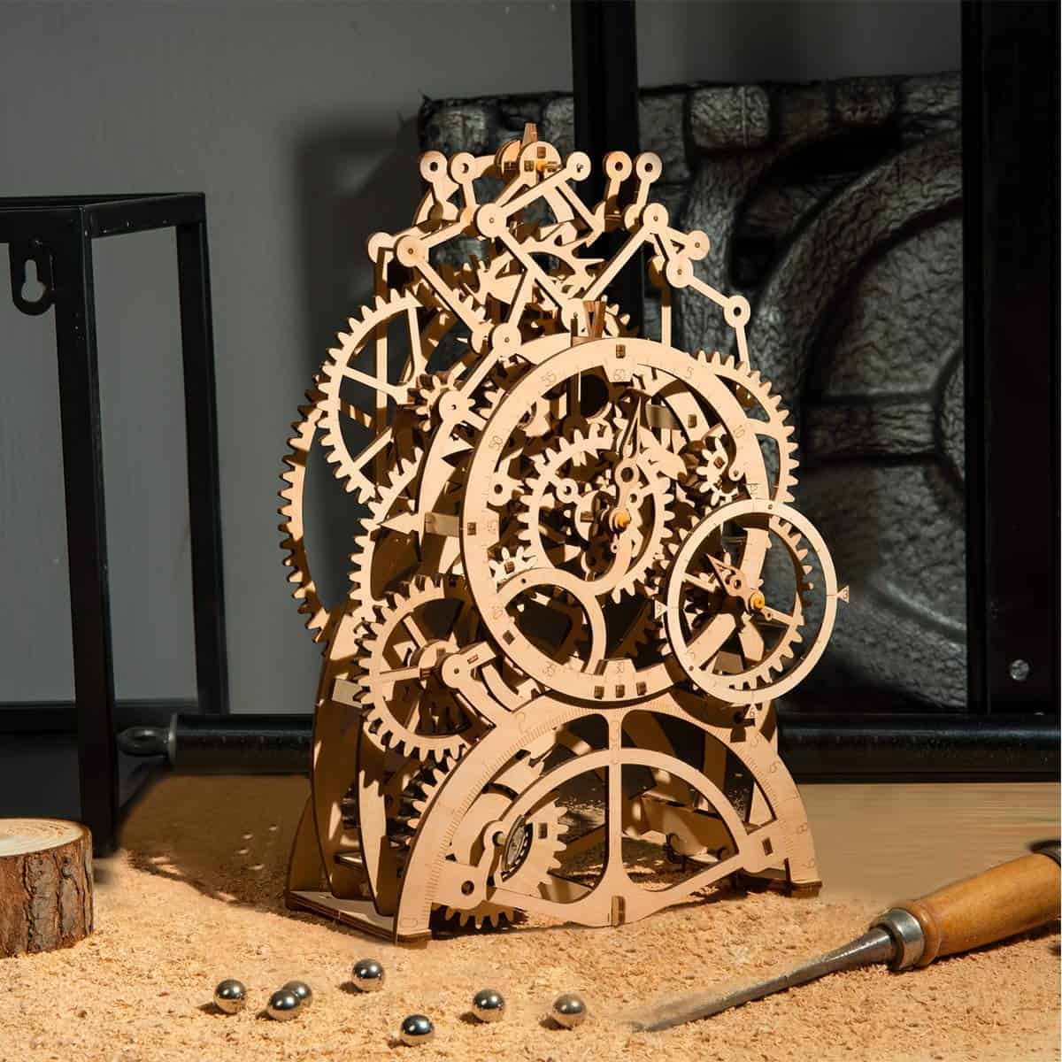 ROKR 3D Rompecabezas de Madera Kits de Reloj DIY para - Imagen 5