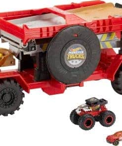 Hot Wheels Monster Trucks Playset, Camión y Coche de