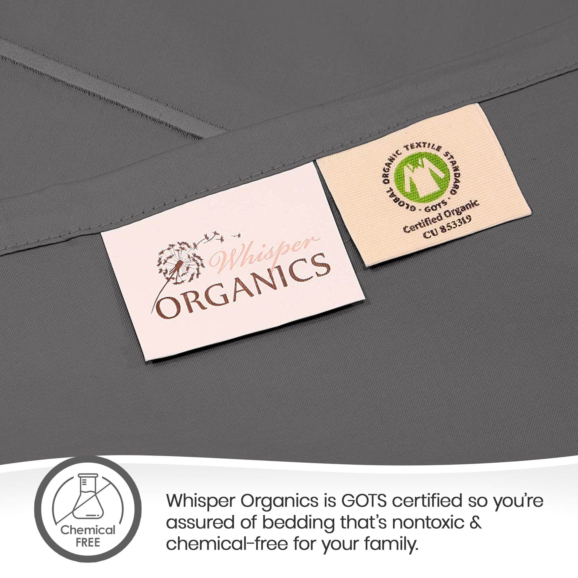 Whisper Organics, Sábana Ajustable de Cama Completa - 100% - Imagen 8