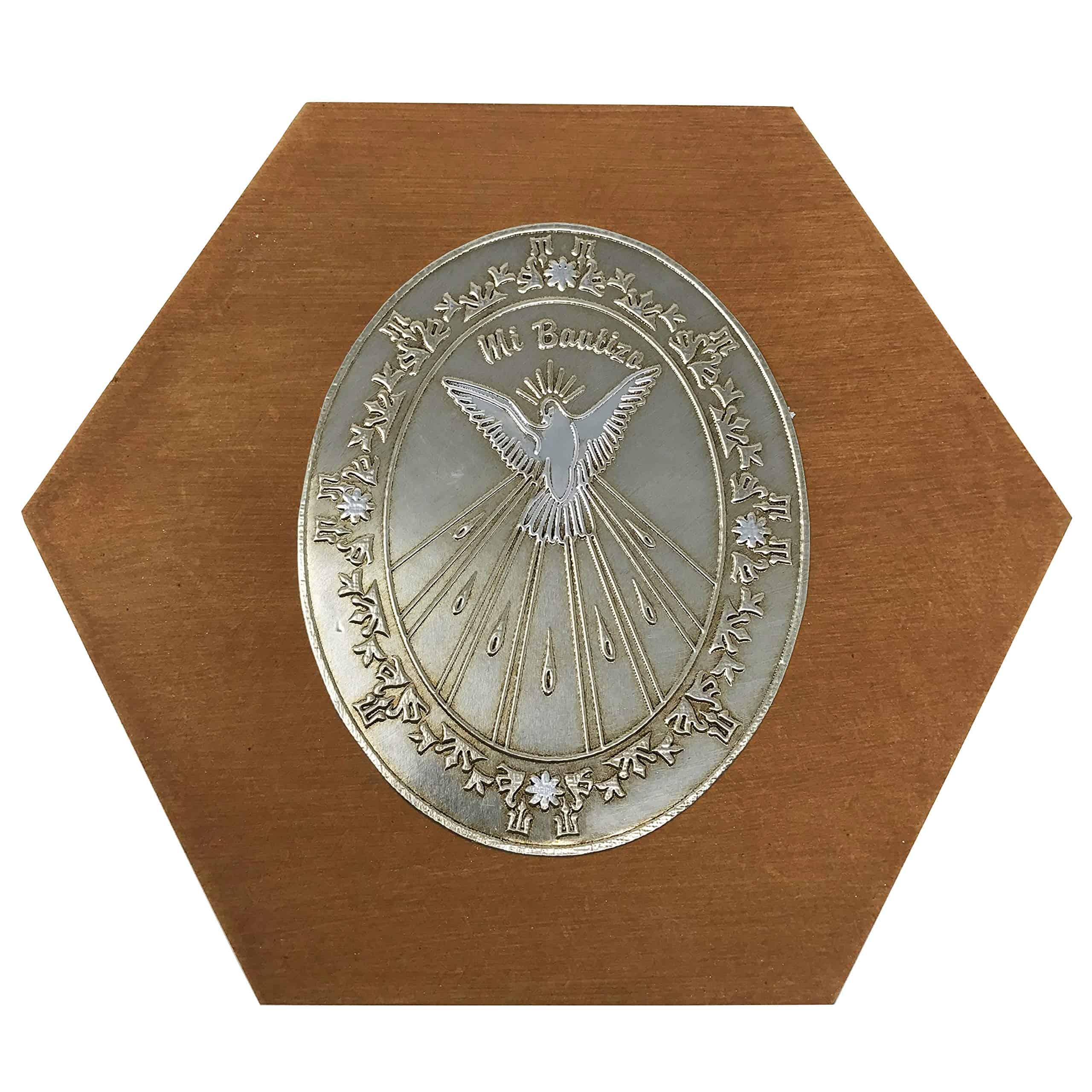 Kit de Bautizo Católico en una Caja de Madera con Toalla, - Imagen 8