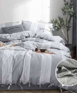 Juego de Funda Nórdica a Rayas con 3 piezas 100% Algodón