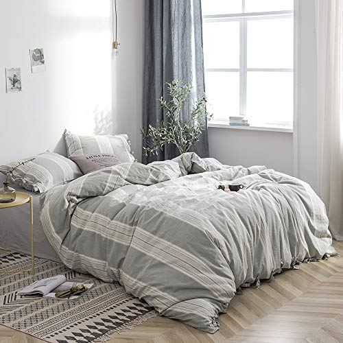 Juego de Funda de Edredón a Rayas 2 Piezas 100% Algodón - Imagen 9