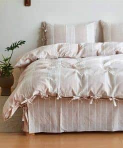 Juego de Funda Nórdica a Rayas BISELINA de 3 -Crema Beige