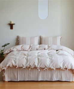 Juego de Funda de Edredón a Rayas BISELINA 3 piezas 100%