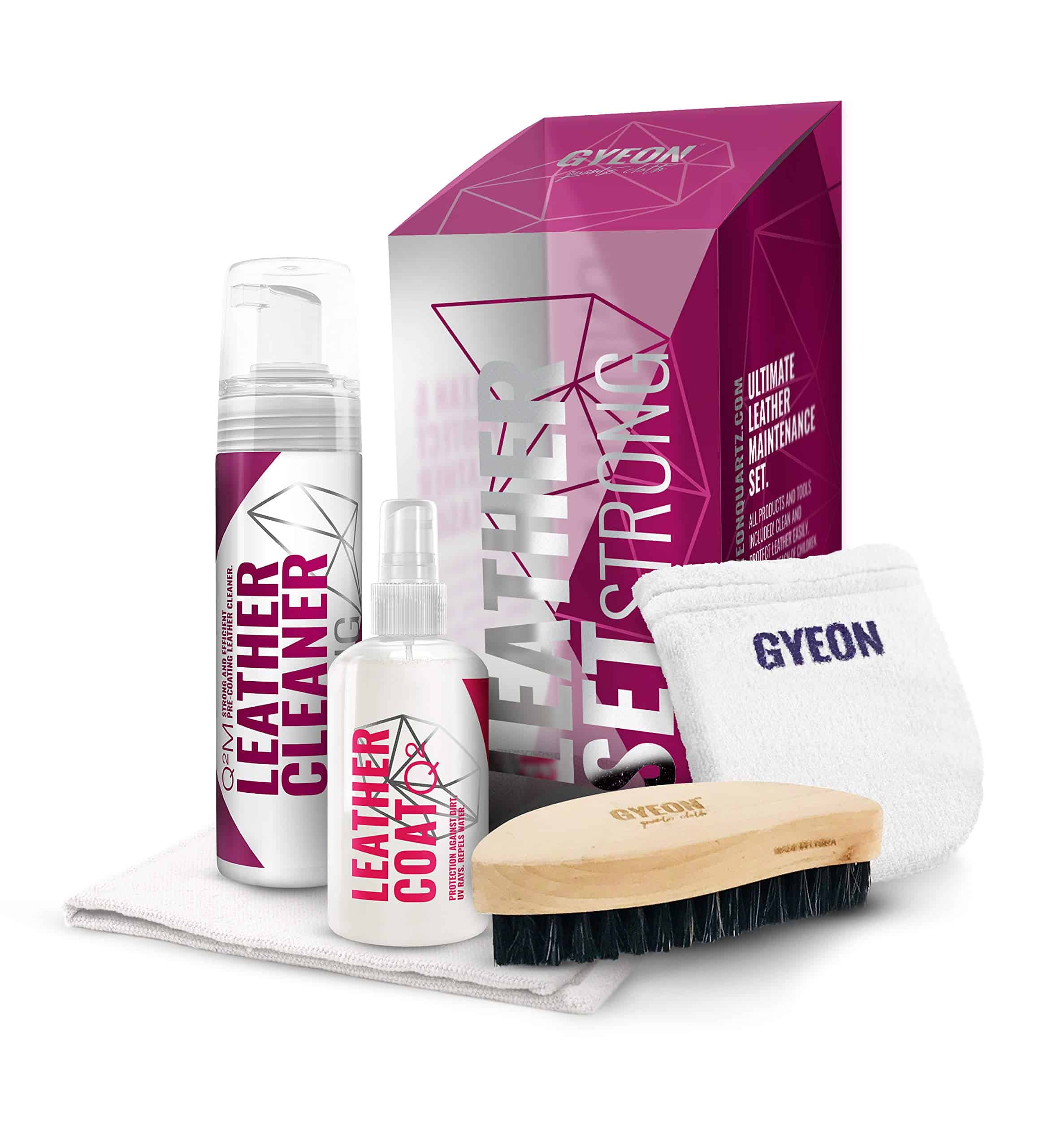 GYEON Leather Set Strong - Kit de limpieza y recubrimiento