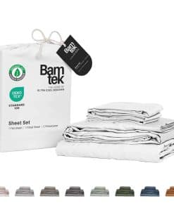 Juego de sábanas 100% viscosa de bambú Bamtek para cama