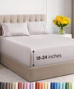 Juego de Sábanas Queen Extra Deep -Gris Claro