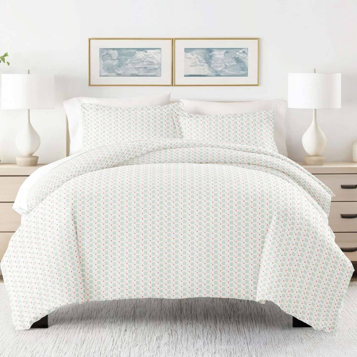 Duvet Cover King Size Linen Market (Aqua) - Experimenta la - Imagen 3