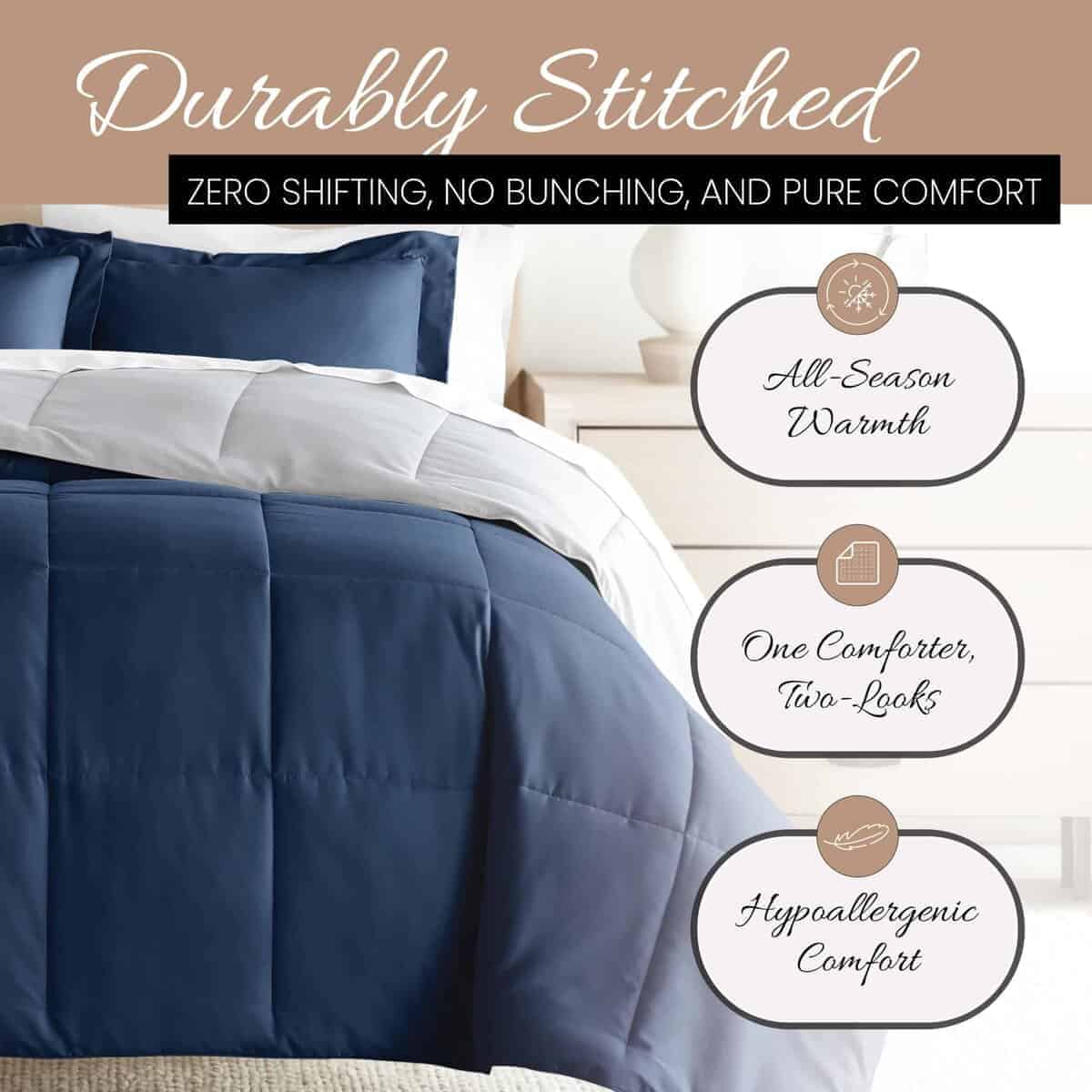 Juego de Edredón Reversible para Individual (2 Piezas) - - Imagen 4