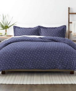 Linen Market Funda de Edredón Tamaño King (Navy) -