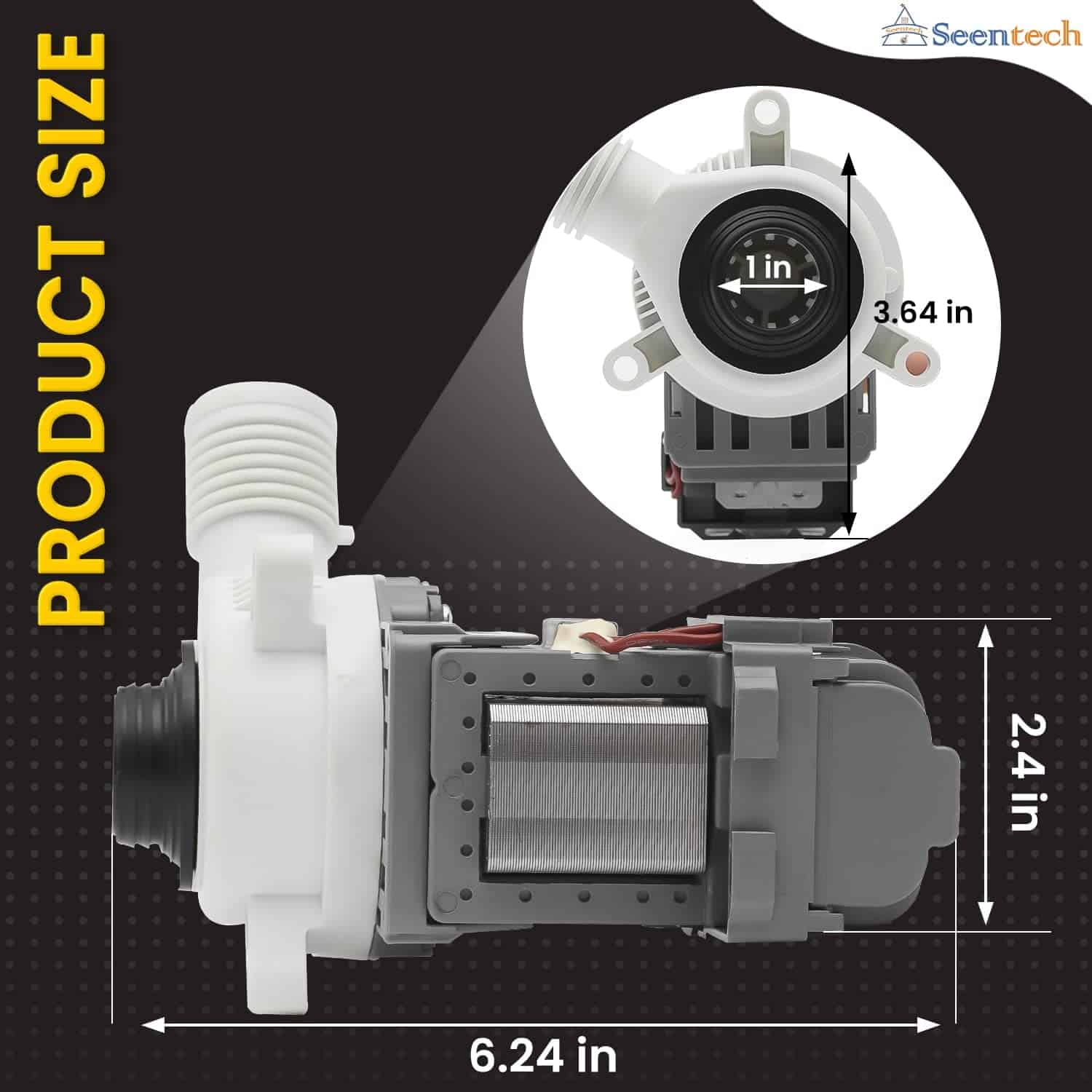 Bomba de Desagüe para Lavadora W10276397 de Lifetime por - Imagen 4