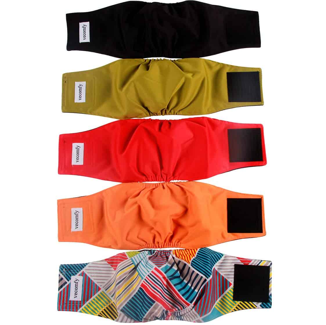 Vecomfy Pañales para Perros Machos (Paquete de 5),