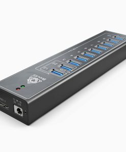 BrovSS: Hub USB 3.0 de 10 Puertos de Aluminio con 4 Puertos