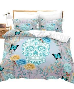 Juego de Funda de Edredón Feelyou Sugar Skull Talla Queen