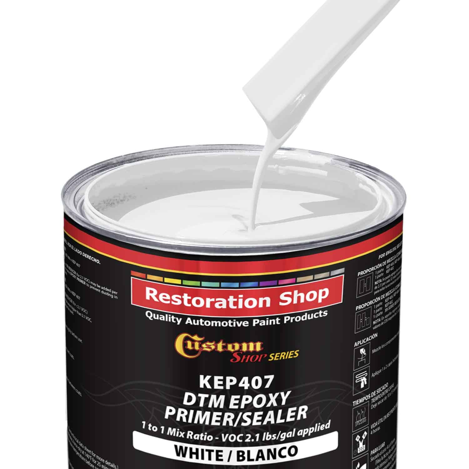 Custom Shop - White Epoxy Primer/Sealer 2.1 VOC (Galon Kit) - Imagen 4