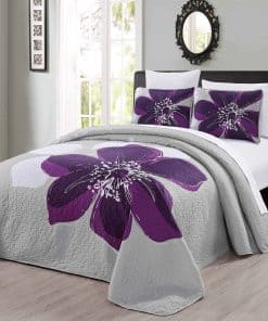 Juego de Colcha Reversible de 3 Piezas en Tamaño Grande