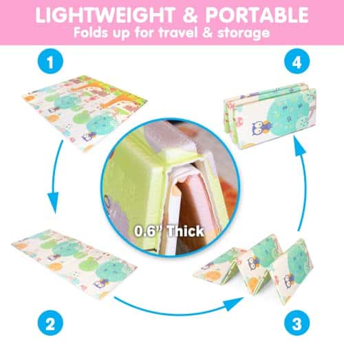 Tapete Grande Acolchado Impermeable para Bebés Bammax | - Imagen 6