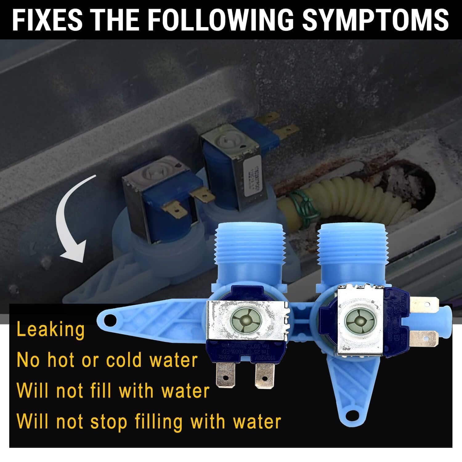 Válvula de entrada de agua para lavadora WH13X10024 por - Imagen 5