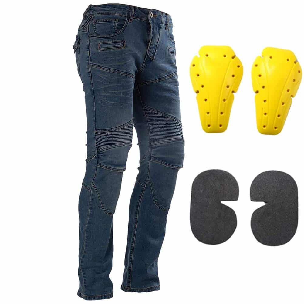 Jeans de Moto con Armadura para Carreras y Ciclismo con 4