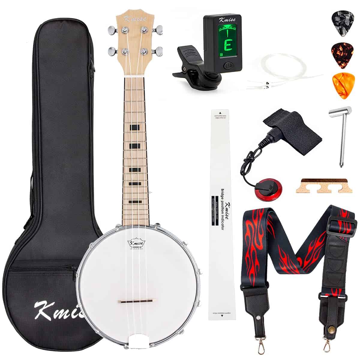 Banjolele Kmise, Banjo Ukulele Tamaño Concierto 23 Pulgadas