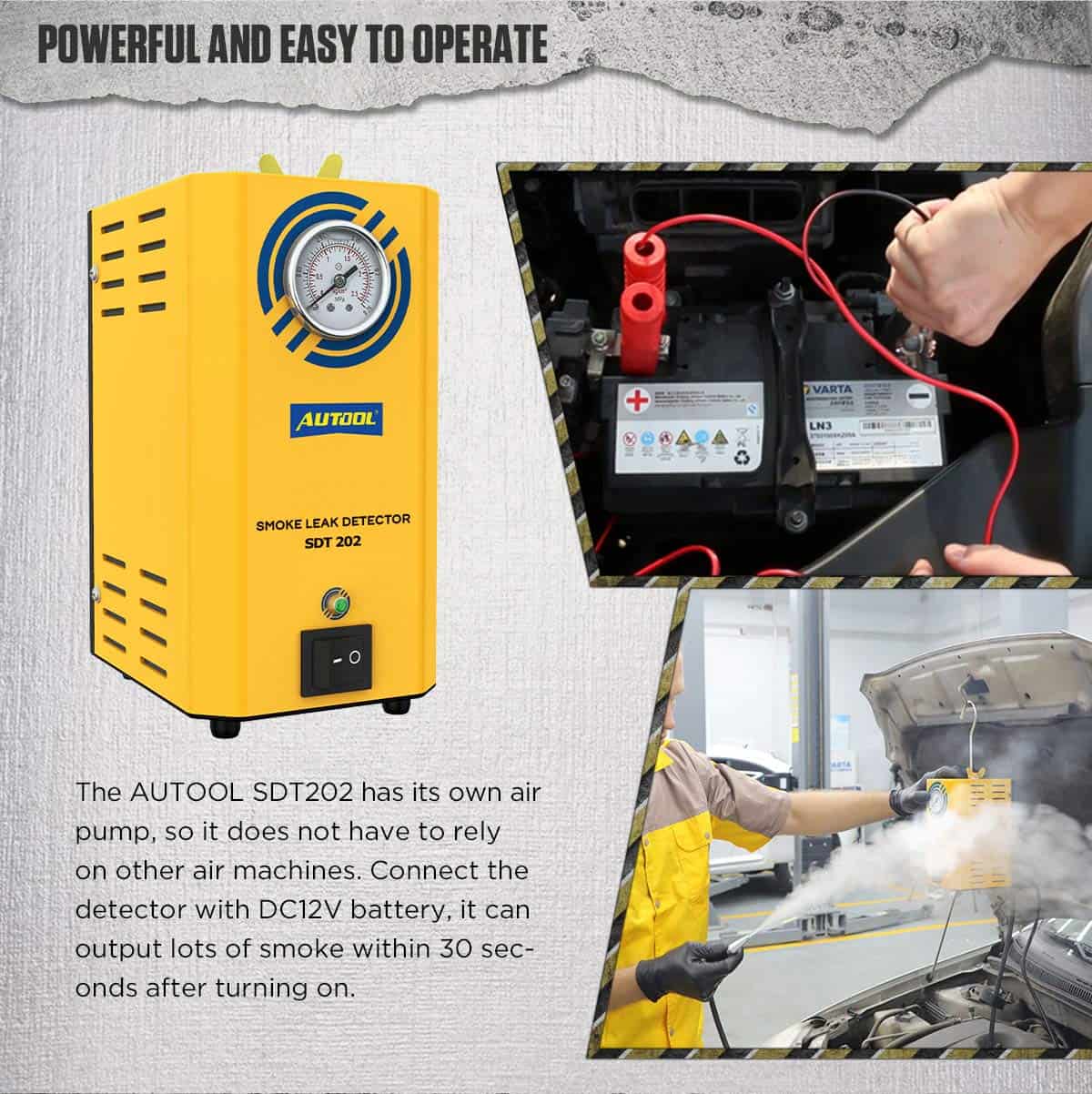 AUTOOL Test de Detector de Fugas Automotriz Localizador de - Imagen 6