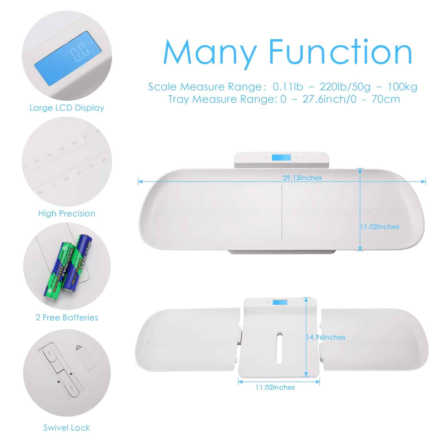 Báscula para Bebés MEKBOK, Báscula para Mascotas - Imagen 4