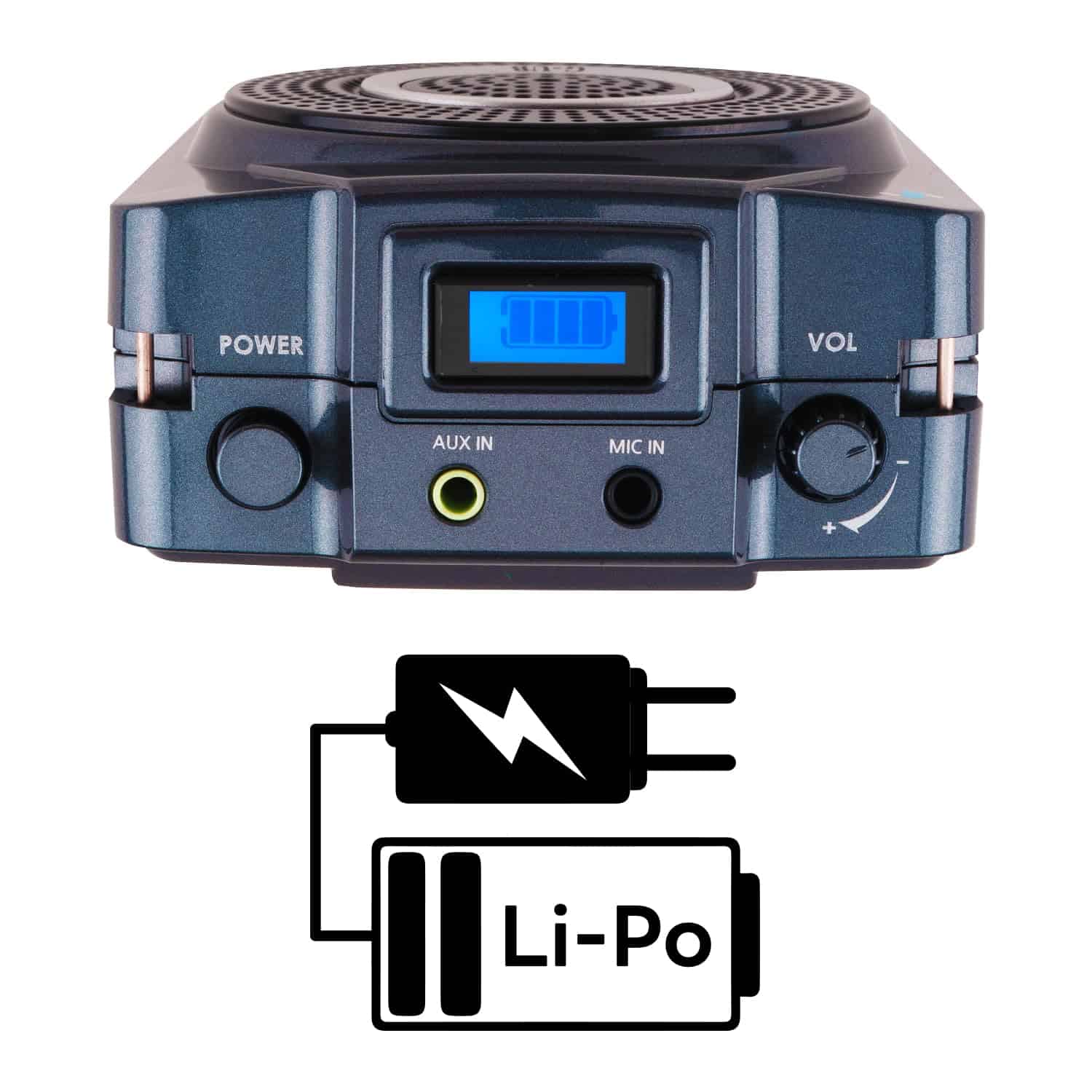 Amplificador de voz portátil GIGAPHONE SV 40W con micrófonos - Imagen 6