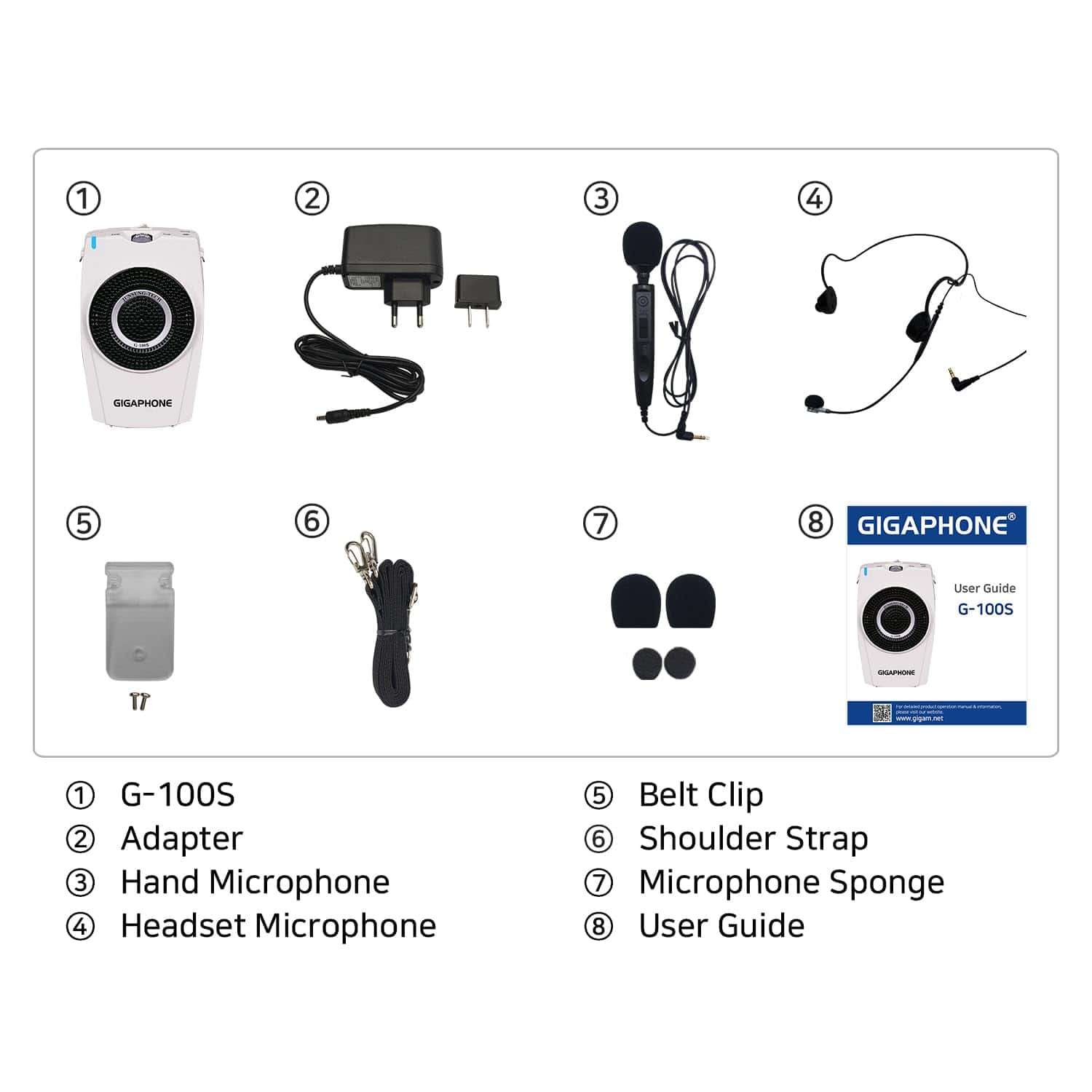 Amplificador de voz portátil gigaphone G100S 30W con - Imagen 8