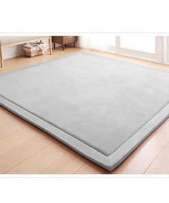 Tapete de Guardería Loartee de Terciopelo Coral para Gatear