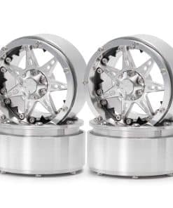 RCLIONS Ruedas de Metal de Aluminio Beadlock de 2.2" para