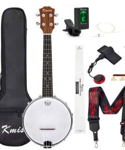 Kmise Banjolele Banjo-Ukulele de 4 cuerdas Tamaño de