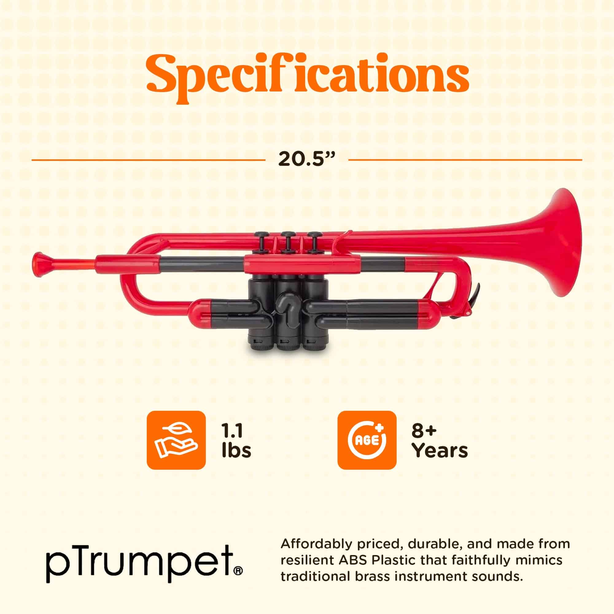 Trompeta de Plástico PINSTRUMENTS | Boquilla 3c y 5c con - Imagen 5
