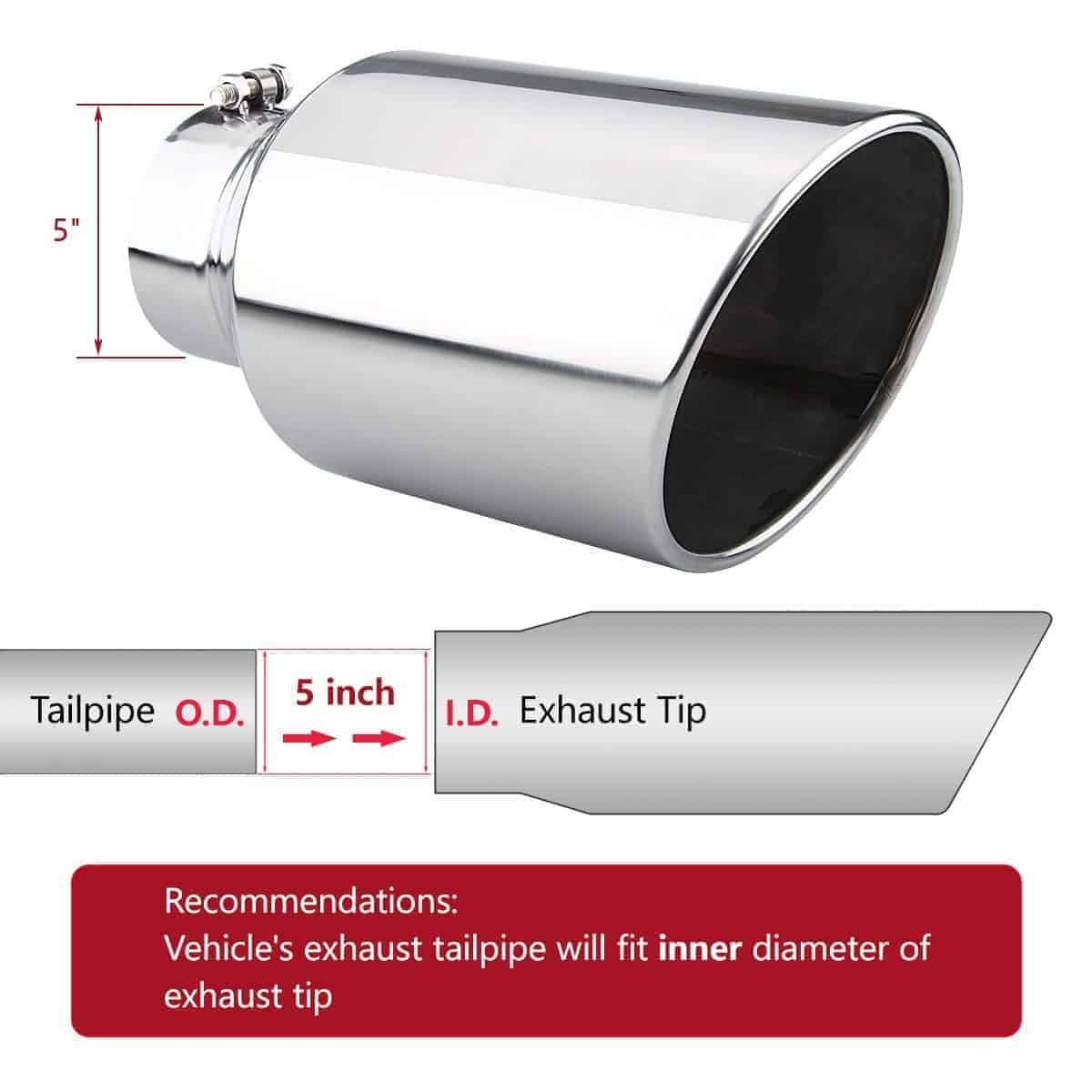 LCGP Punta de escape 5" Entrada 8" Salida 15" de Largo - Imagen 4