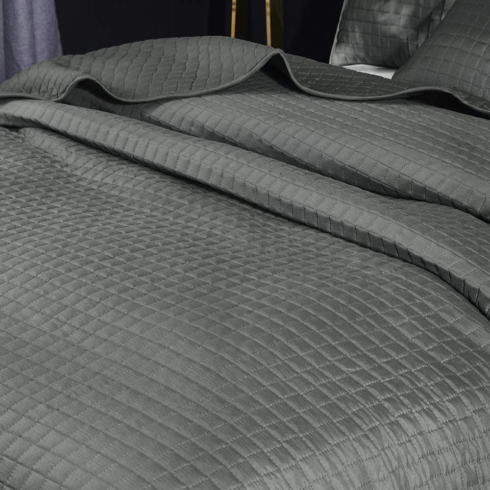 Everest Supply Cobertor de Cama Acolchado Gris de Gran - Imagen 4