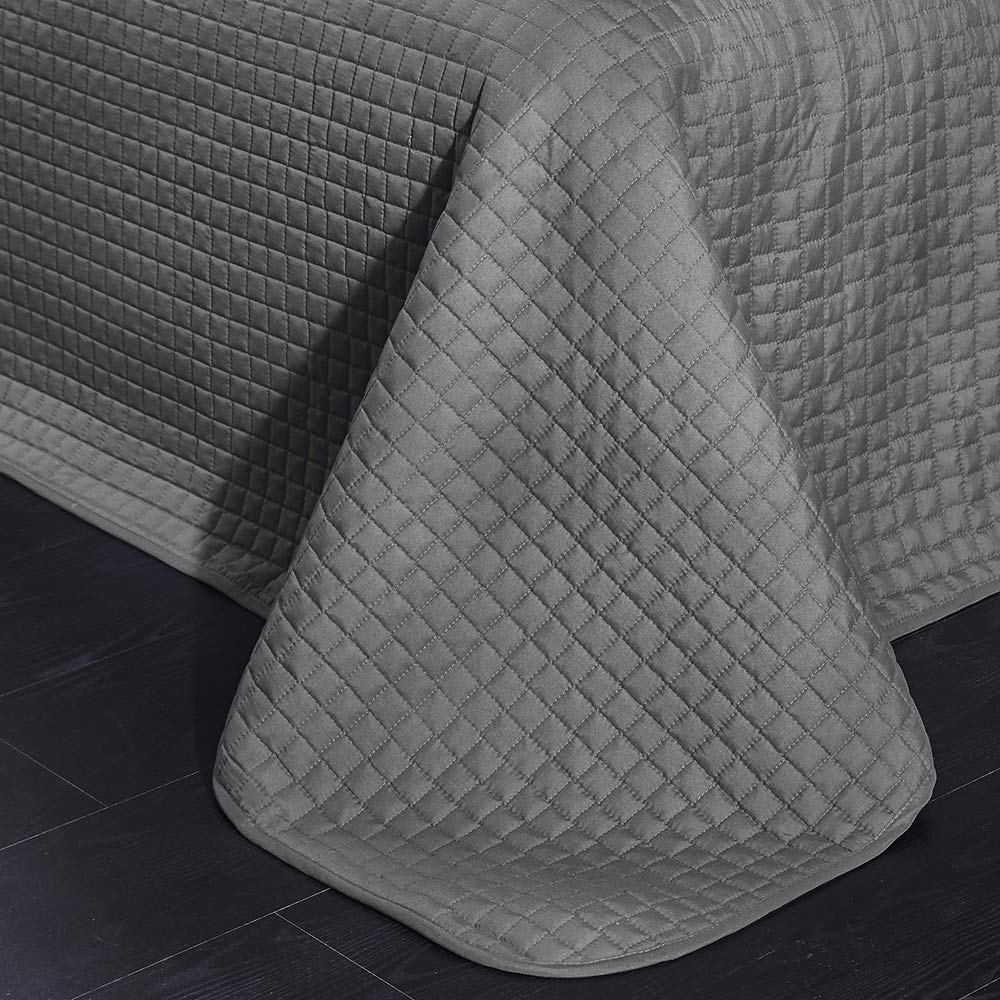 Everest Supply Cobertor de Cama Acolchado Gris de Gran - Imagen 6