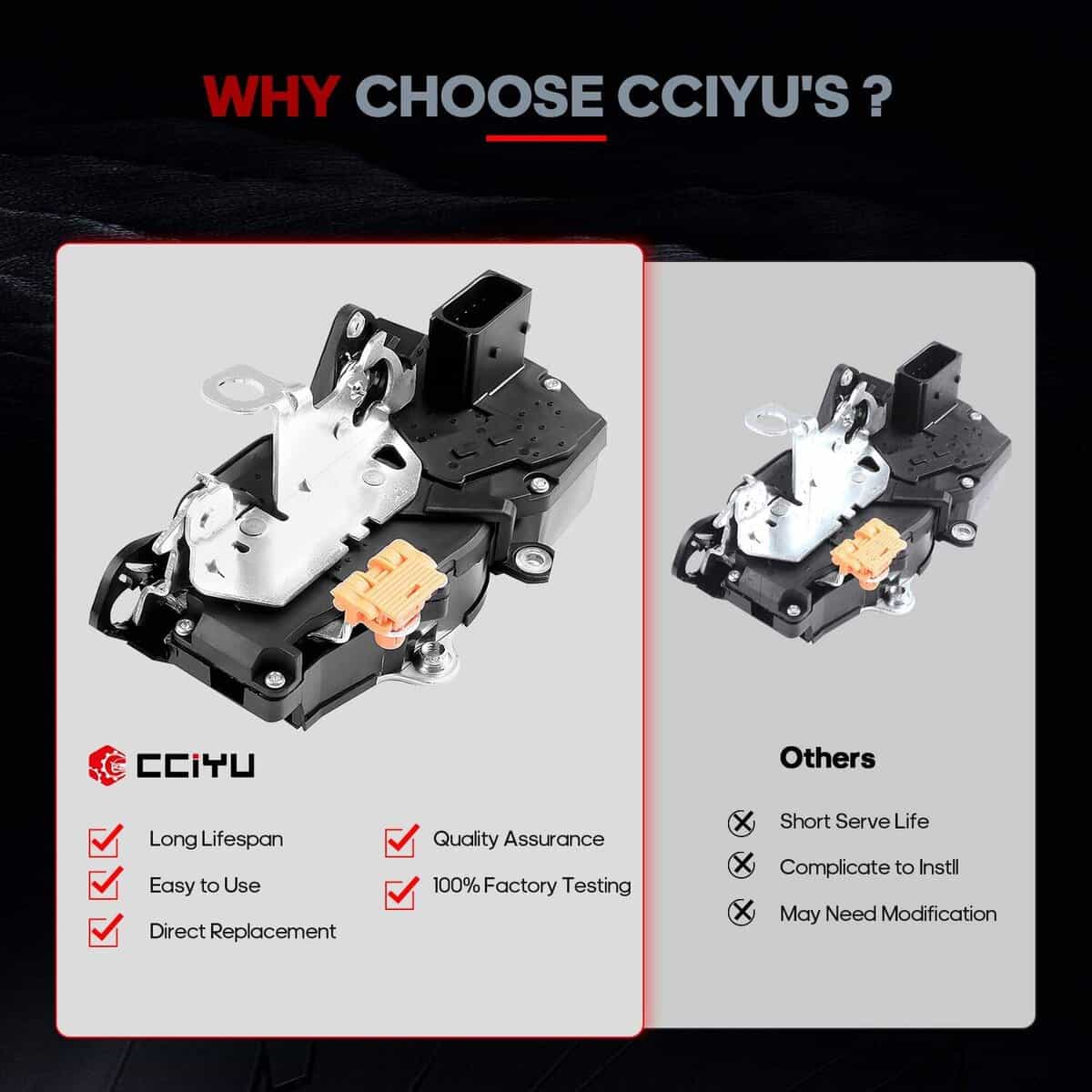 cciyu Actuador de Seguro de Pestillo de Puerta Compatible - Imagen 5