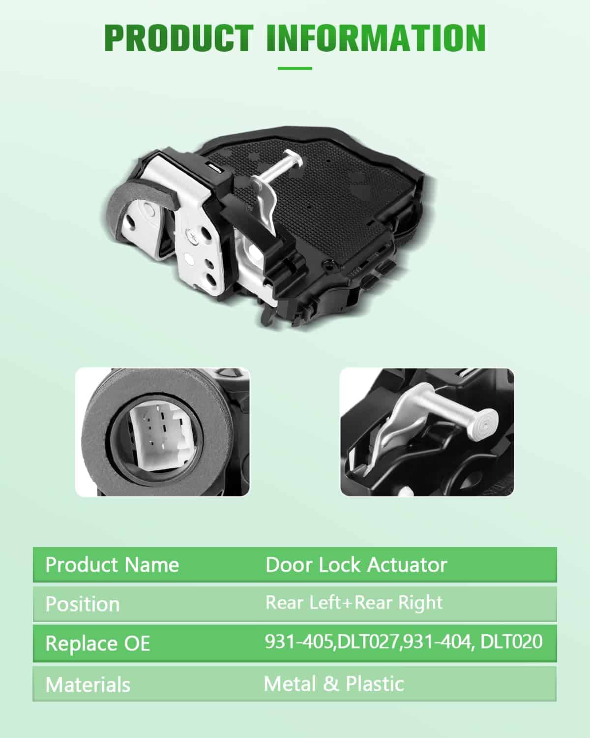 Actuadores de cerradura de puerta de energía SCITOO 2pcs - Imagen 5