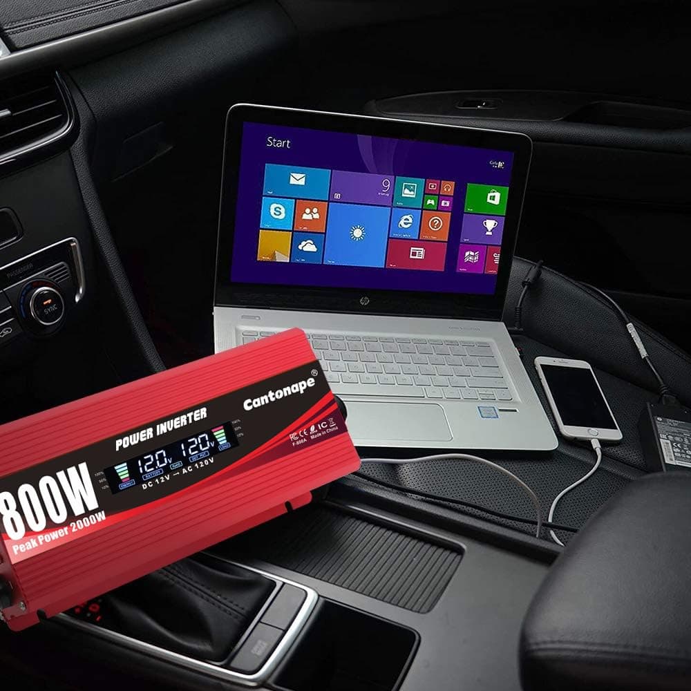 Inversor de Corriente para Coche Cantonape 800W/2000W(Pico) - Imagen 8