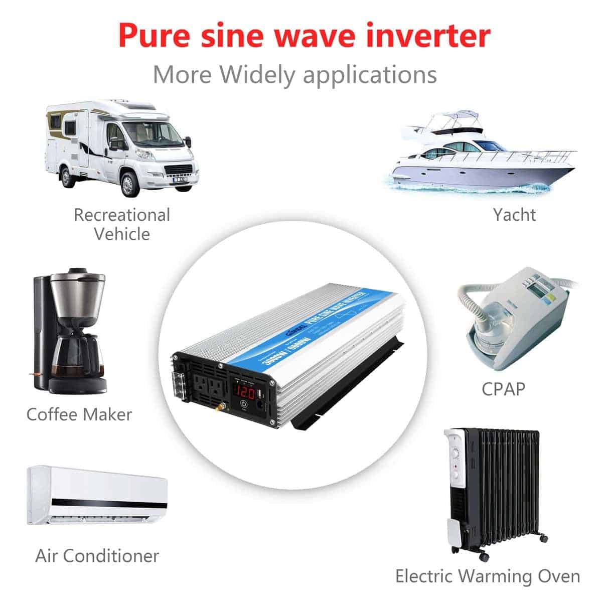 Inversor de corriente de onda sinusoidal pura de 3000 - Imagen 4