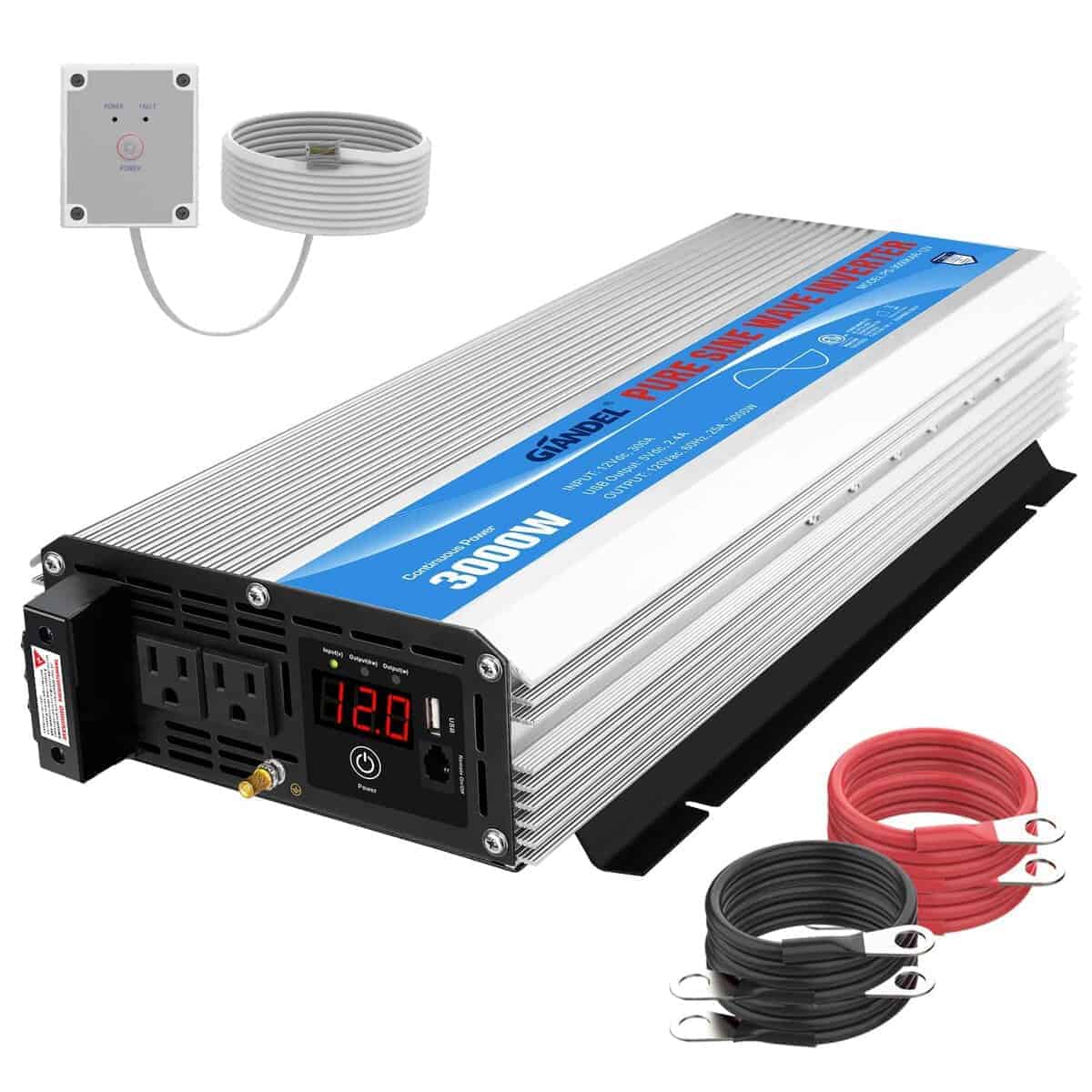 Inversor de corriente de onda sinusoidal pura de 3000