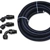 Kit de Manguera de Combustible PTFE Swivel AN-8 Negro +