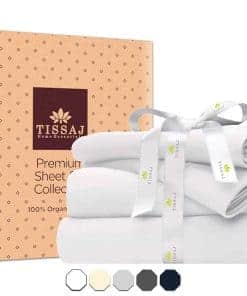 Juego de sábanas de algodón orgánico en tamaño queen -