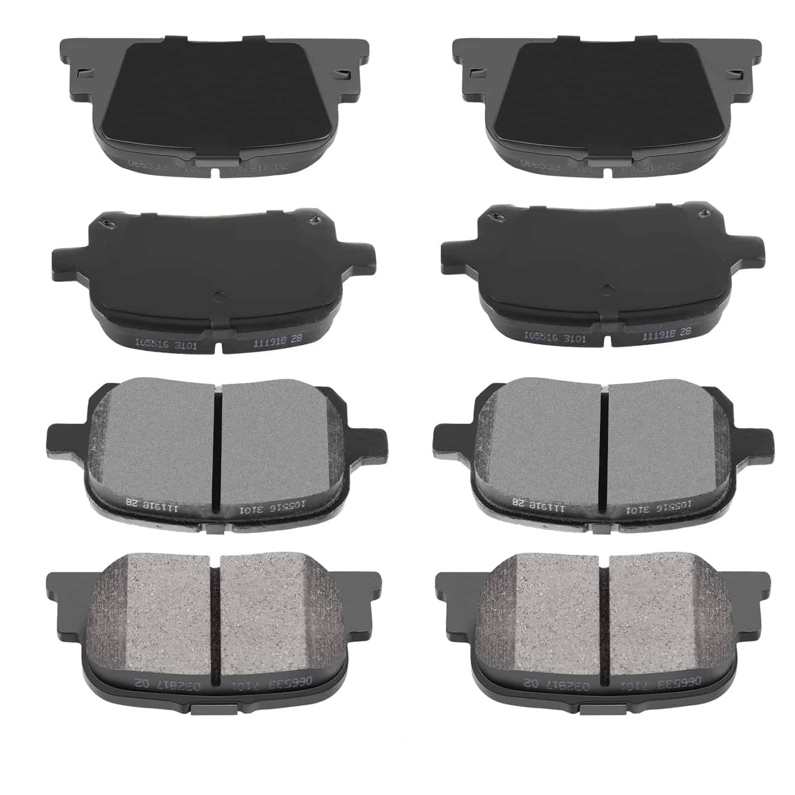 AUTOMUTO 8pcs Pastillas de Freno Cerámicas Delanteras y