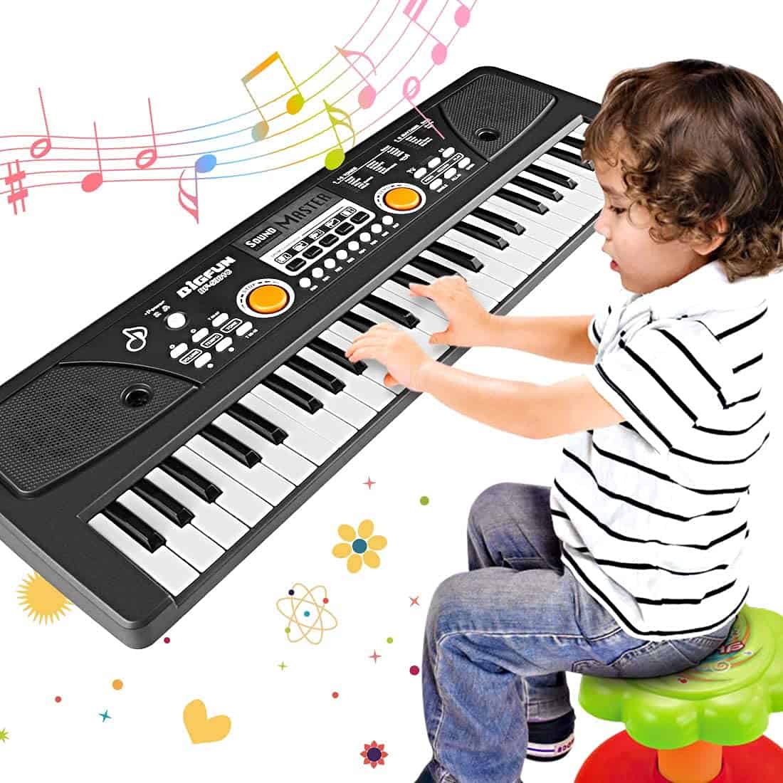 Piano de Teclado para Niños WOSTOO, 49 Teclas Teclado