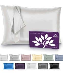 Funda de Almohada de Seda 100% Mulberry Park -Marfil