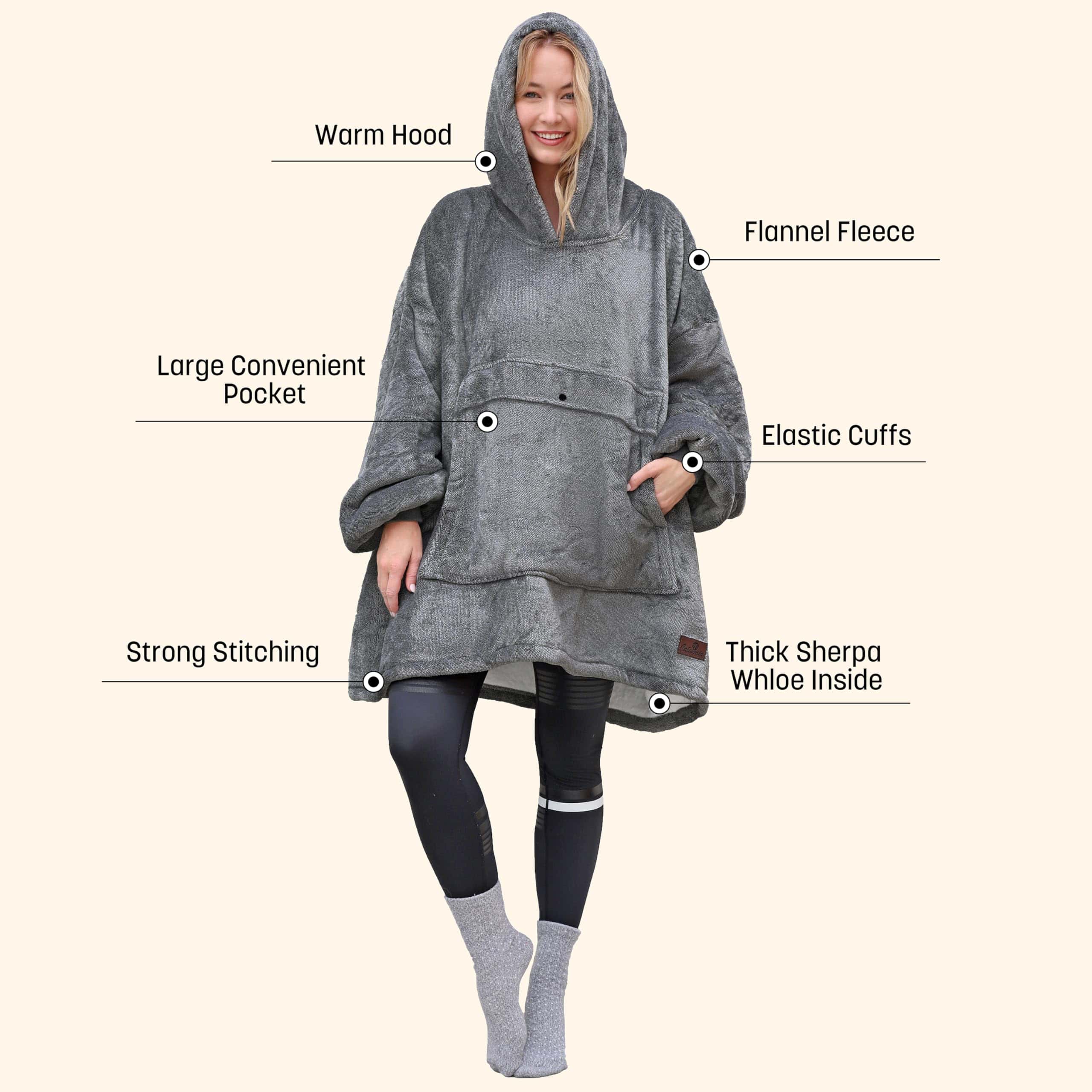 Manta con Capucha de Tamaño Grande Catalonia, Sudadera con - Imagen 4