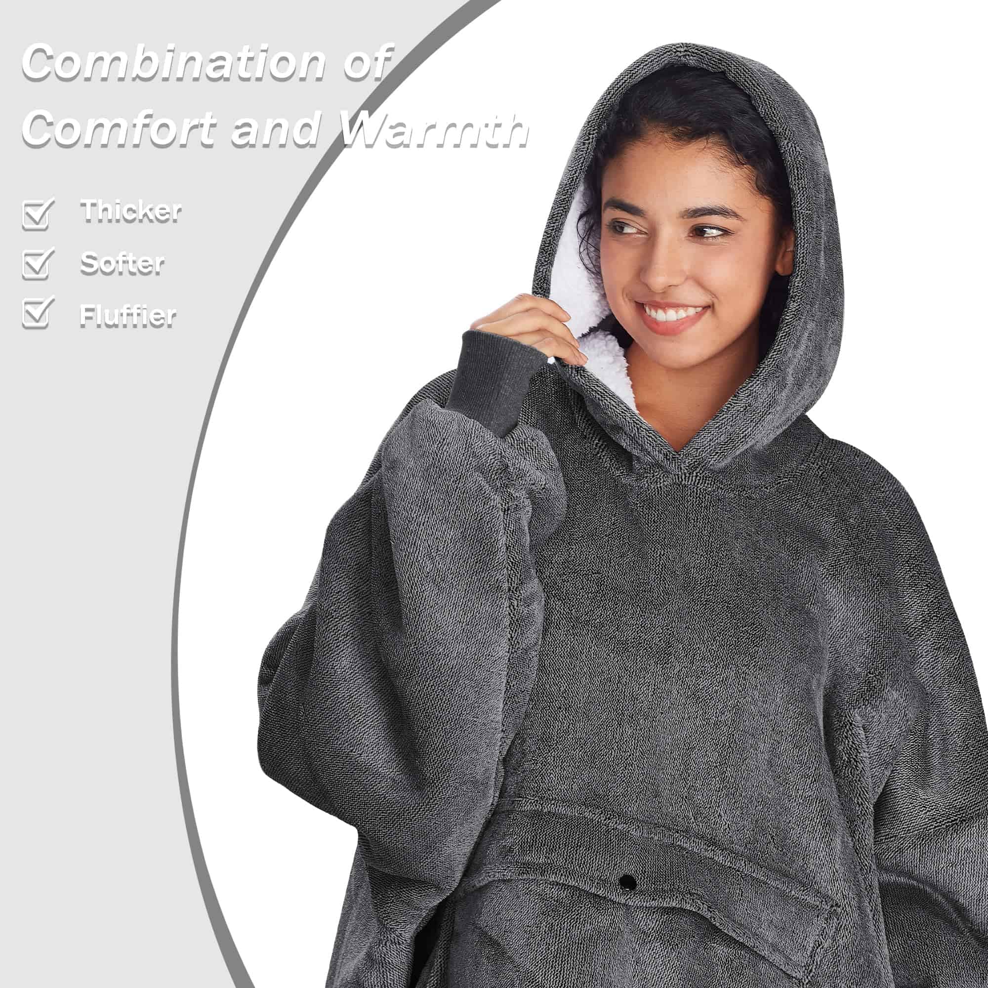 Manta con Capucha de Tamaño Grande Catalonia, Sudadera con - Imagen 6